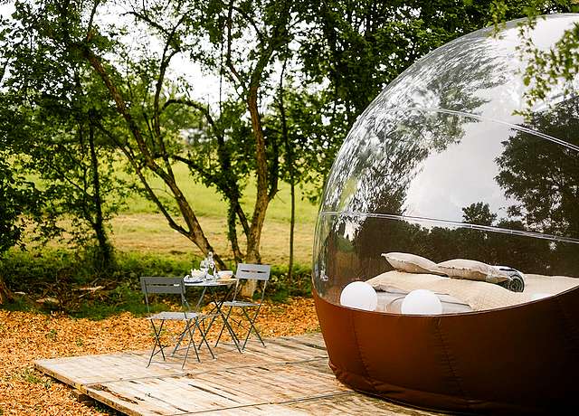 Dormir dans une bulle près de Namur, à la Ferme du Ry