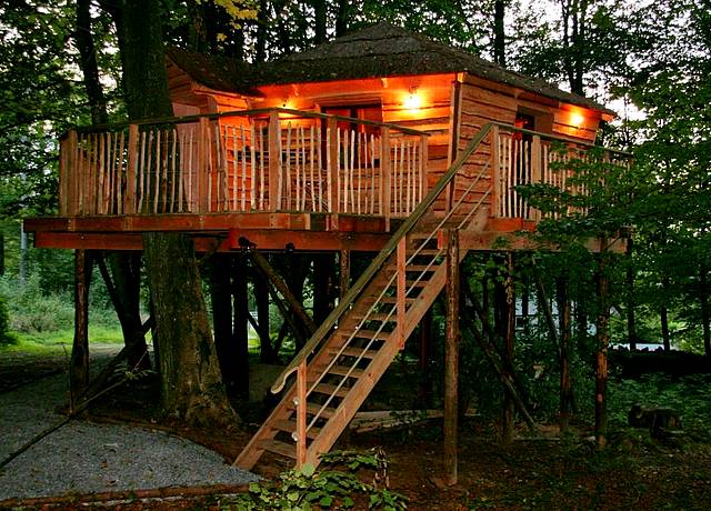 Nuit insolite en amoureux dans une cabane dans les arbes à Liège, à la Cabane du Bois Dormant